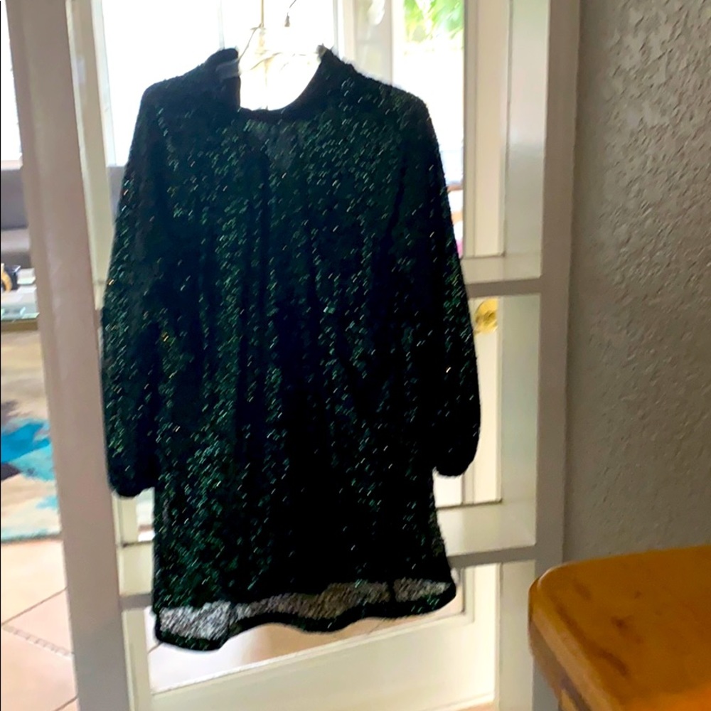 H&M green sequin dress